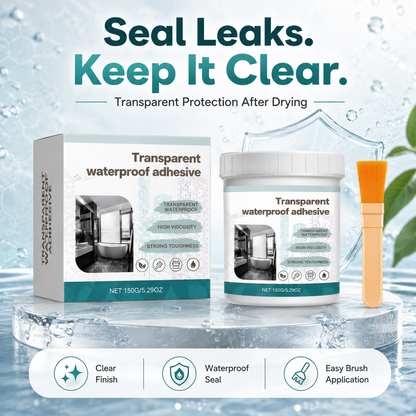 💧 Clear Transparent Waterproof Coating & Brush Sealant Kit 🖌️