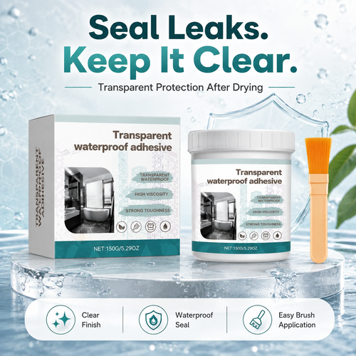 💧 Clear Transparent Waterproof Coating & Brush Sealant Kit 🖌️