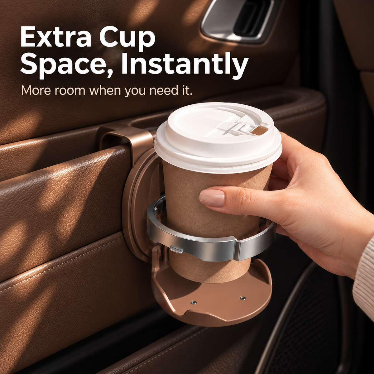 🥤 Compact Space-Saving Foldable Car Cup and Beverage Mount 🚙