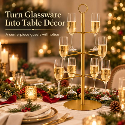 🥂 Multi-Tier Stemware Glassware Display Stand – DIY Tabletop Beverage Centerpiece ✨