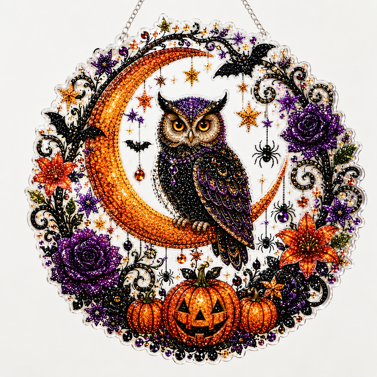 🔮DIY Witch Diamond Painting Suncatcher Ornament 🎃