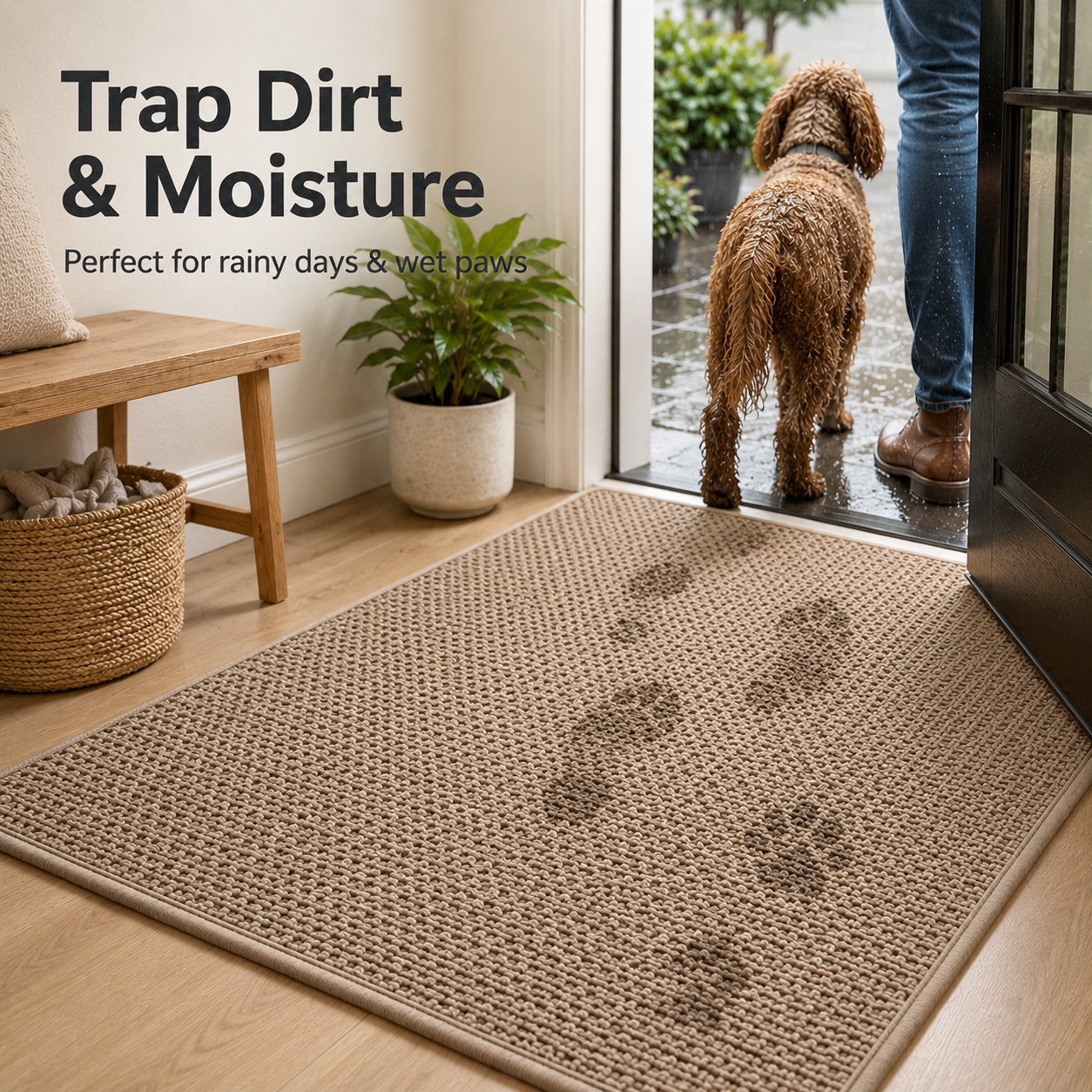 🐾 Cozy Soft Dirt-Trapper Indoor Mat