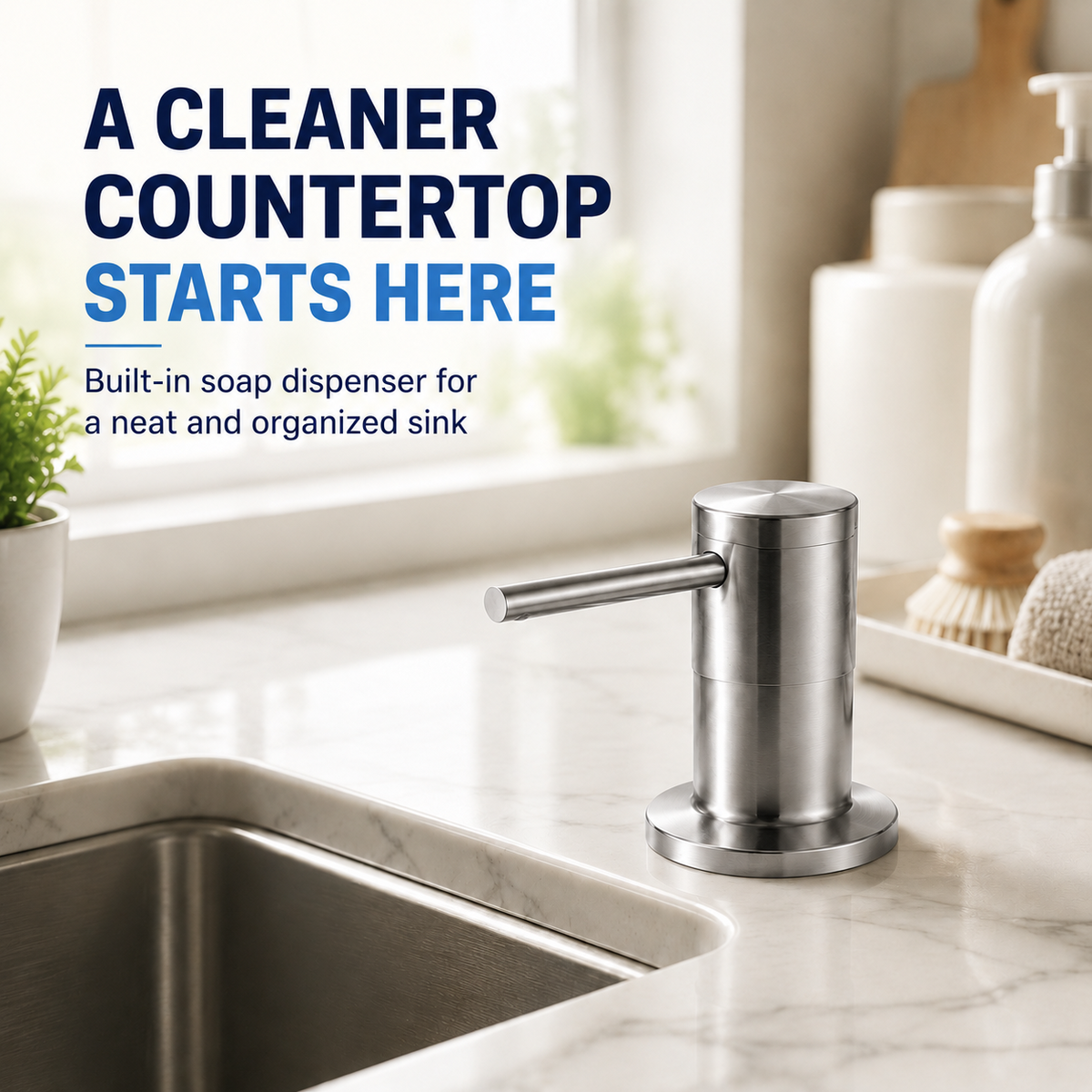 🧽 Built in Kitchen Sink Soap Dispenser Extension Tube Kit with Check Valve 💧