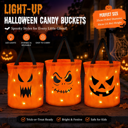 👻 Glow-in-the-Dark LED Halloween Candy Basket for Kids Trick-or-Treating 🎃