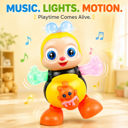 🐝 Musical Dancing Bee Toy with Lights, Music & Rolling Eyes 🎶