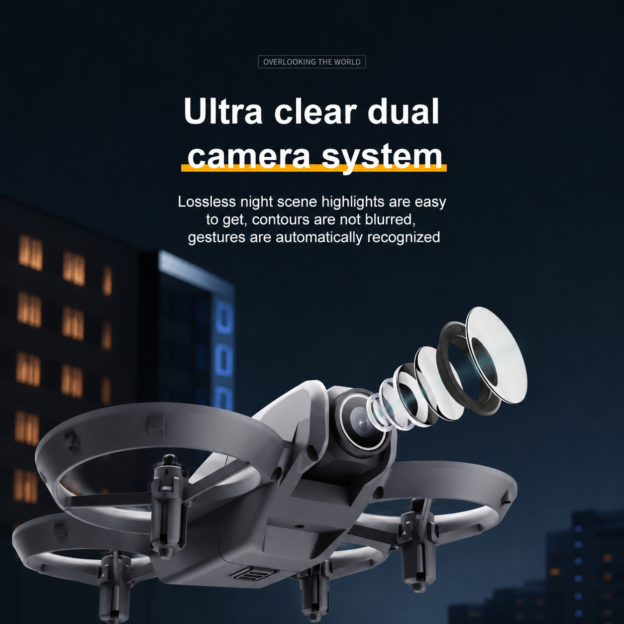 🚁 Foldable Dual-Camera Drone – Lightweight FPV Adventure Quadcopter
