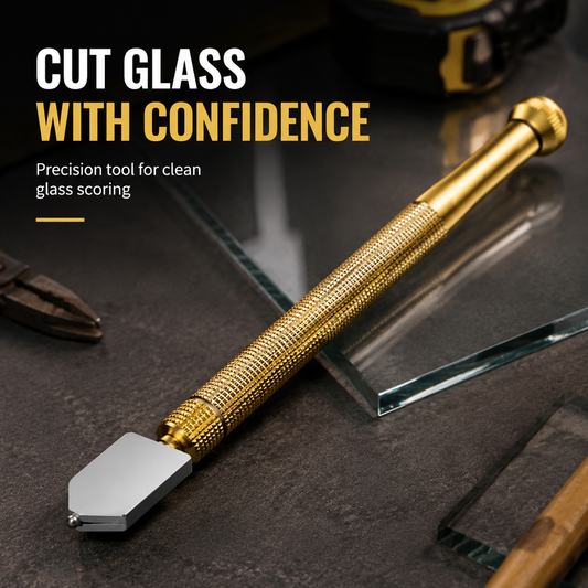 🛠️ Precision Brass Glass Cutter Tool with Tapping Head and Anti Slip Grip ✨