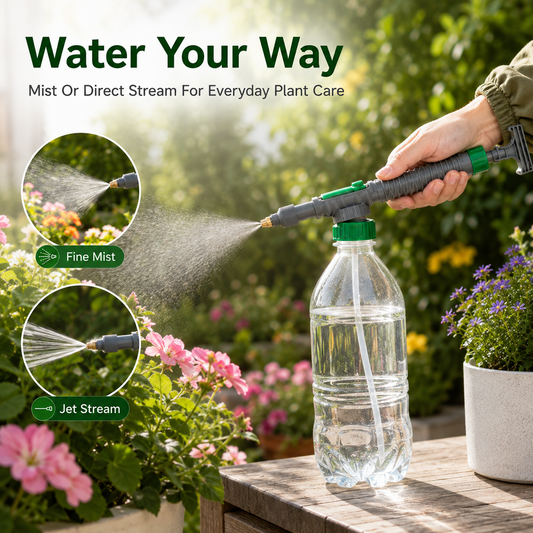 💦 Universal Pressure Bottle-Mount Sprayer Attachment with Brass Nozzle 🌱