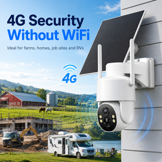 📡 4G LTE Solar Outdoor Security Camera (No WiFi Required) ☀️