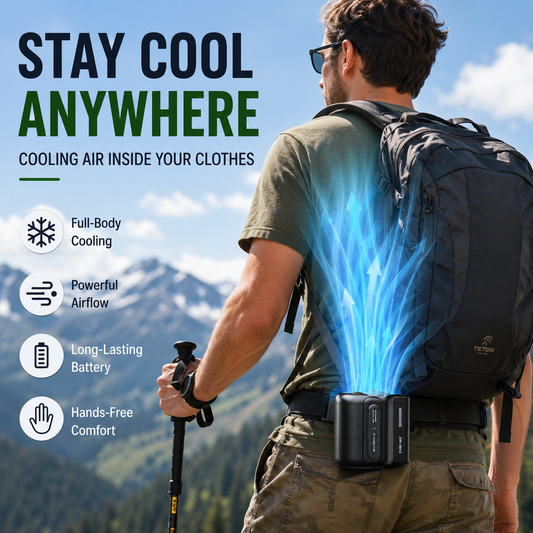 ⏰55% OFF Last Day | ❄️ Portable Waist Fan | Hands-Free Cooling for Summer