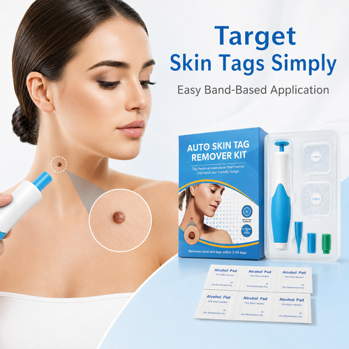 🩹 2-in-1 Auto Band Skin Tag Removal Kit – Dual Size Home Applicator ✨