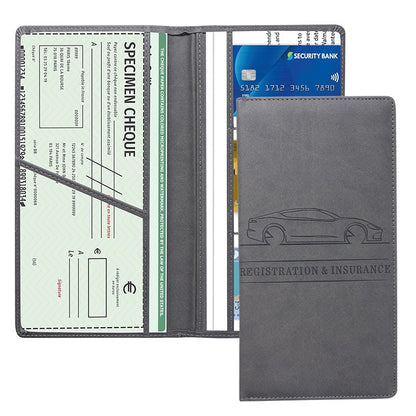 🚗 PU Leather Car Document Organizer – Keep Registration & Insurance Cards Neat ✨