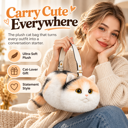 🐱 Plush Cat Handbag – Ultra-Soft Kitty Purse for Cat Lovers & Cute Everyday Outfits