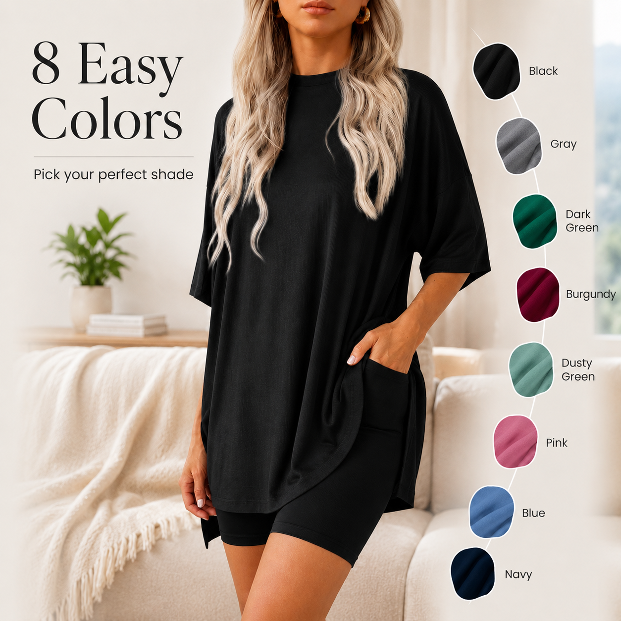 🔥 [55% OFF] Minimalist Lounge Two-Piece Set with Pockets