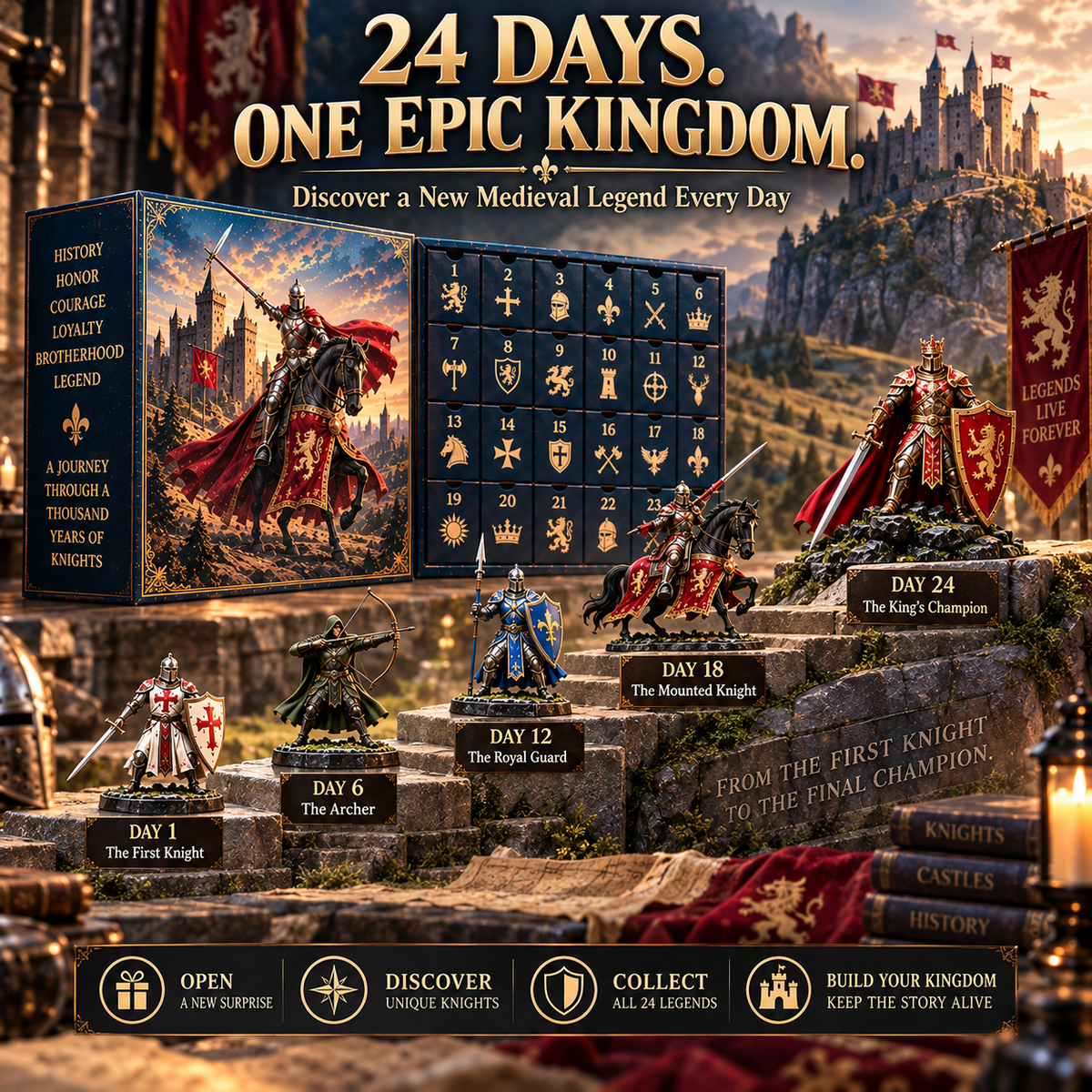 ⚔️ 2026 Medieval Knight Advent Calendar – 24 Days of Christmas Warriors