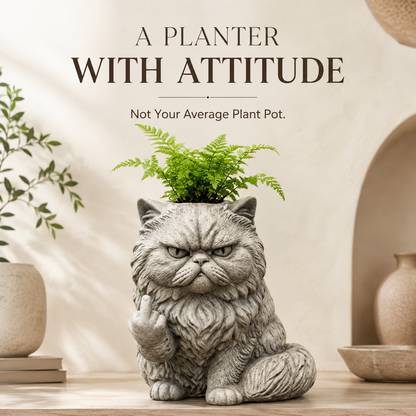 🖕 Sculptural Middle Finger Animal Planter – Quirky Succulent Pot & Gag Gift 🌿