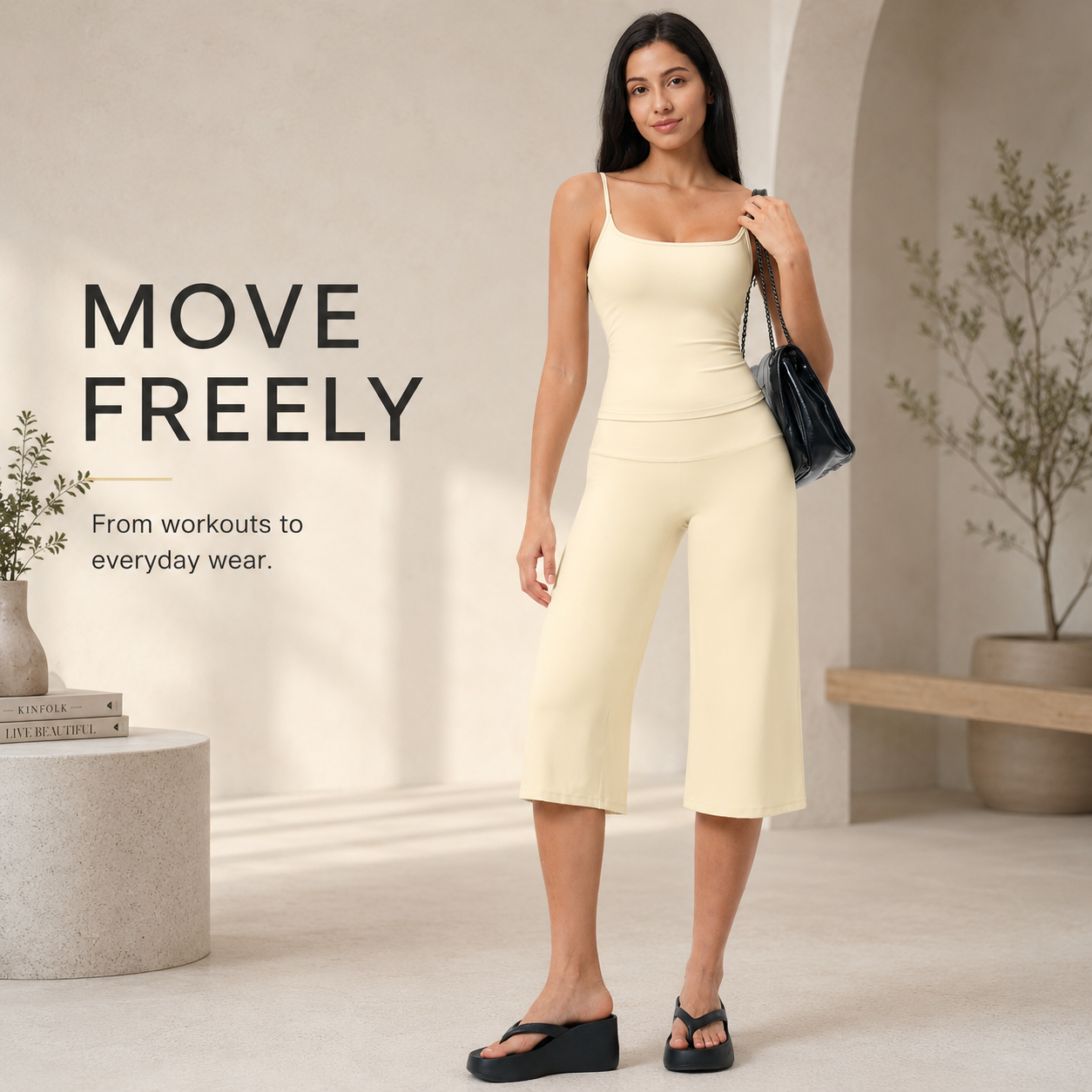 🧘 Women's 2-Piece Tank & Cropped Wide-Leg Activewear Set ✨