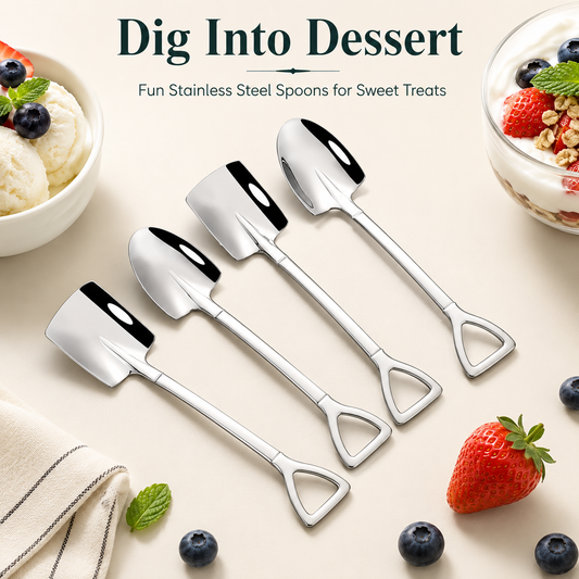 🍨Creative Shovel-Shaped Stainless Steel Spoon 🍨✨