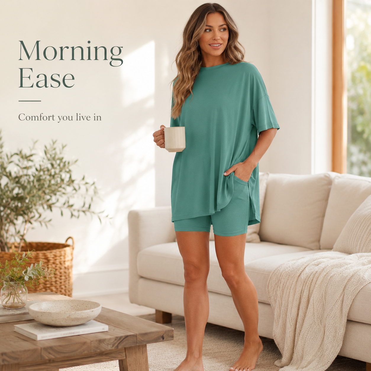 🔥 [55% OFF] Minimalist Lounge Two-Piece Set with Pockets