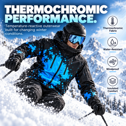 ❄️ Thermochromic Color-Changing Winter Jacket – Temperature-Reactive Ski & Snowboard Coat
