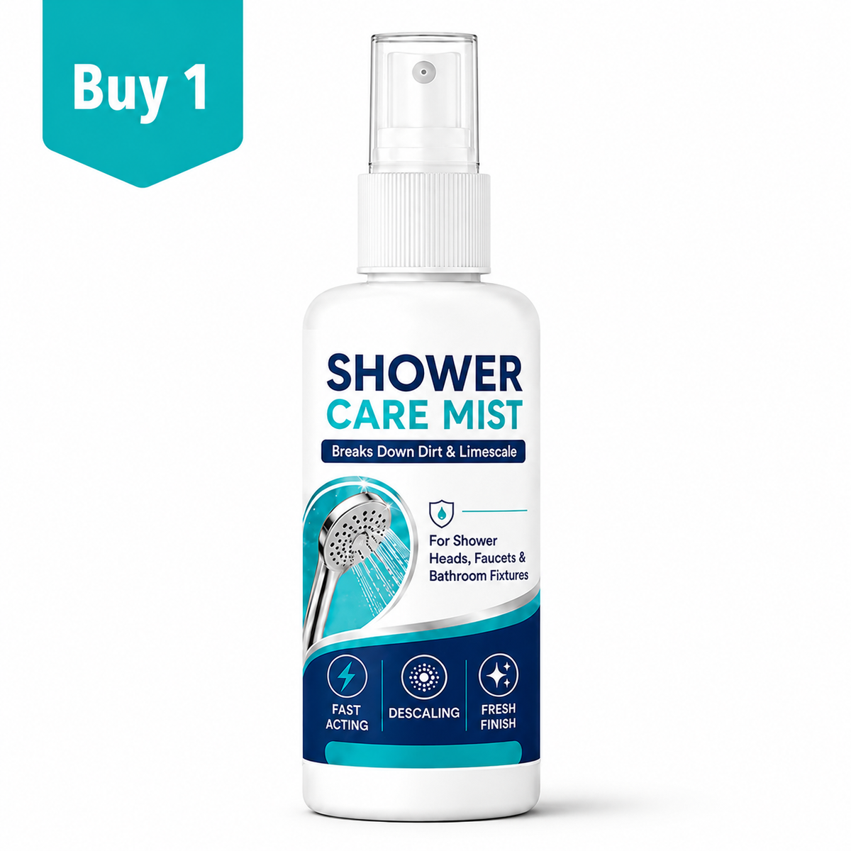 🚿 Fast-Acting Shower Limescale Remover Spray (50ml) – Hard Water & Calcium Cleaner ✨