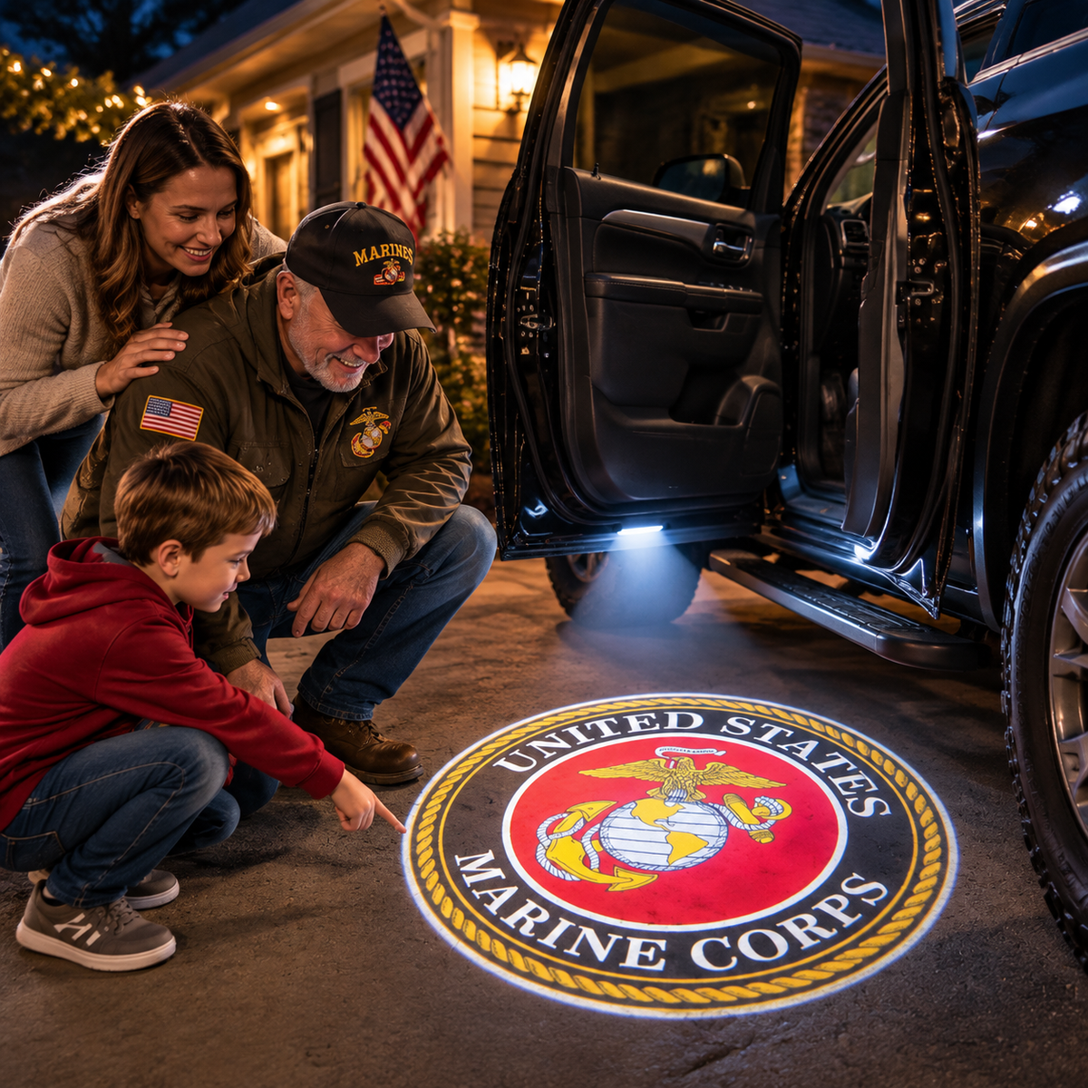 🚗🎖️ Military Honor Car Door Projection Light