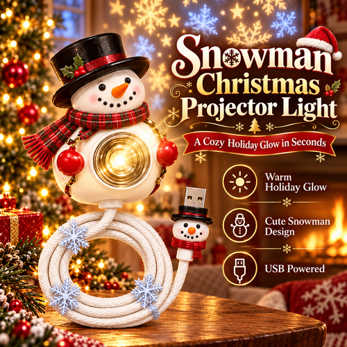 ⛄ Bring Home Holiday Magic — Snowman Christmas Projector Light With Festive Glow
