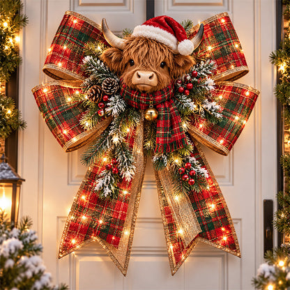 🎀 Last Day 50% OFF🔥Giant Light-Up Christmas Bows – Oversized Festive Door Decor ✨