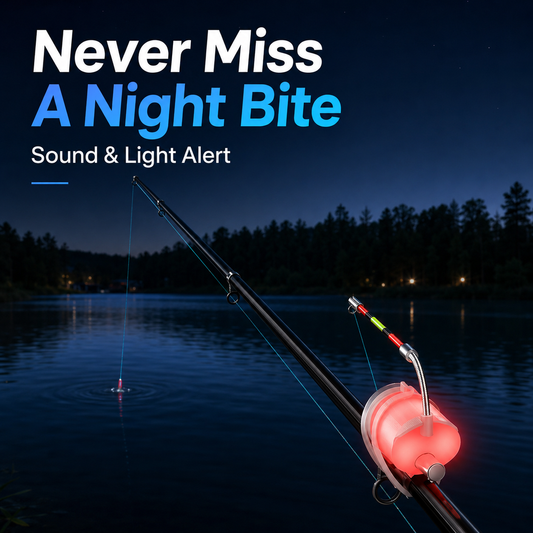🚨 Never Miss A Strike — Smart LED Fishing Bite Alarm (Dual Sound & Visual Alert) 🎣