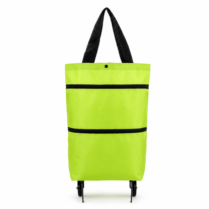 🛒 Foldable 2-in-1 Shopping Cart Bag with Wheels 🛍️