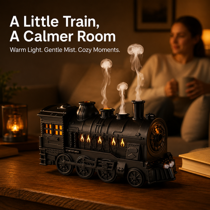 🚚 FREE SHIPPING | Vintage Steam Train Aroma Oil Diffuser & Humidifier 🚂♨️