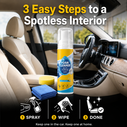 🫧 4-in-1 Multi-Enzyme Foam Cleaner - Instant Stain Remover 🚗