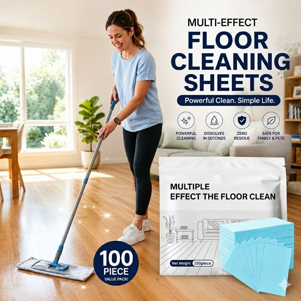 ✨ 100pcs Multi-Surface Floor Cleaning Tabs - Deep Clean & Shine 🧼