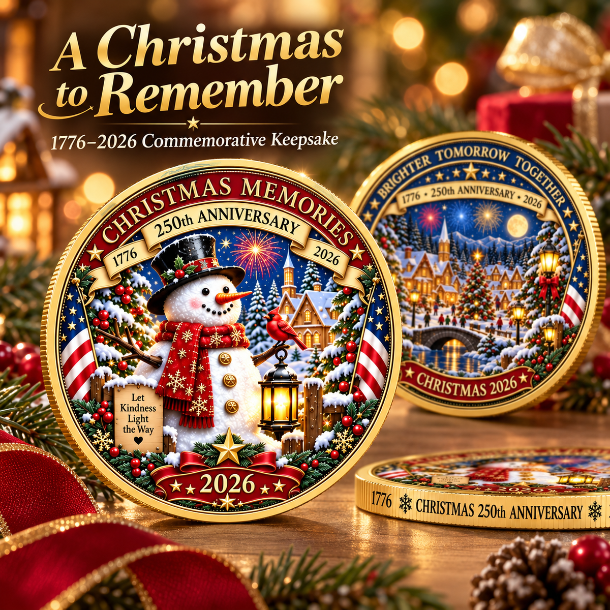 🎄 2026 Christmas 250th Anniversary Commemorative Collectible Keepsake ⭐