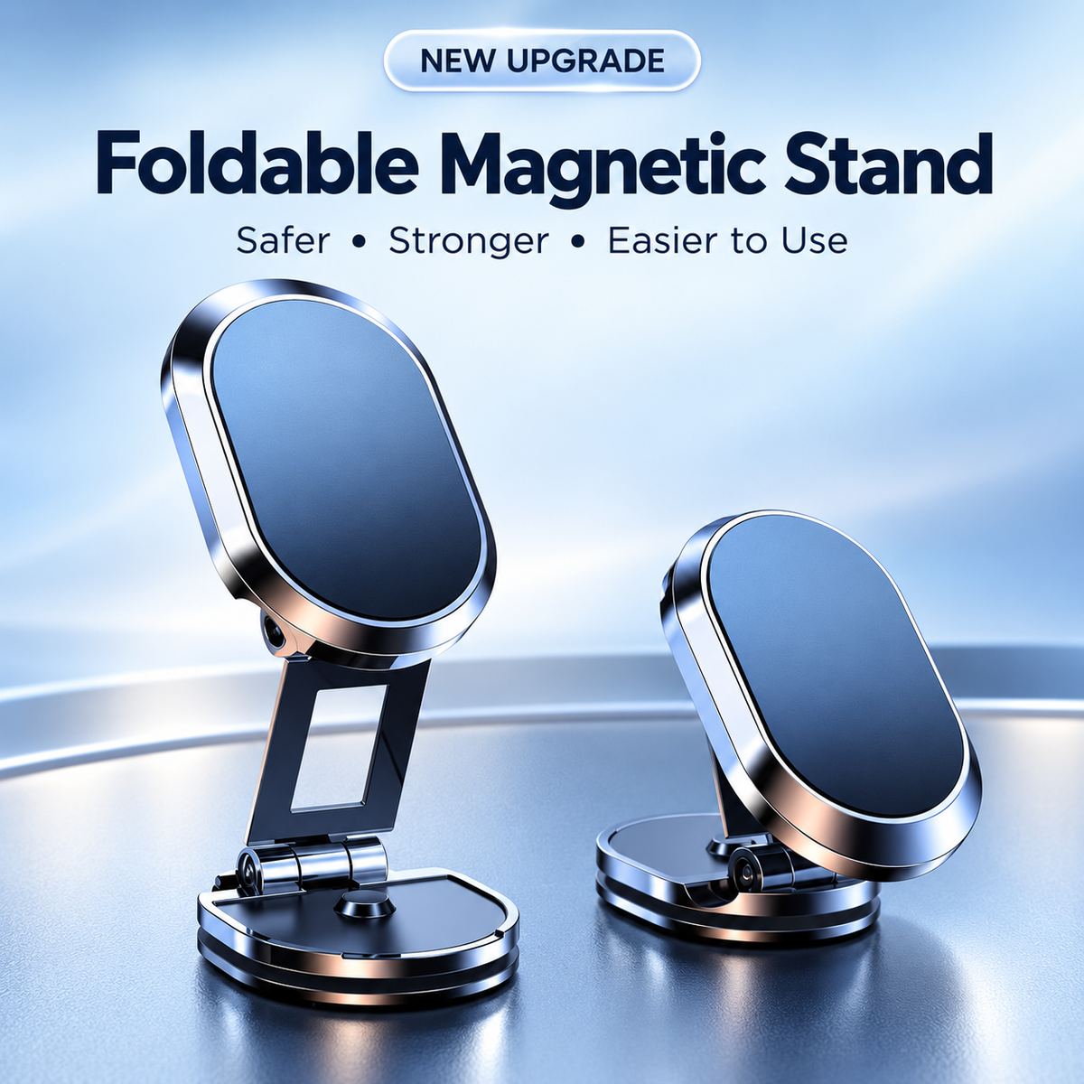 🔥 50% OFF Aluminum Alloy Magnetic Car Phone Mount – 360° Rotatable & Foldable