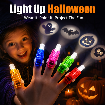🎃 36-Piece Halloween LED Finger Projection Lights Set for Party Favors 👻