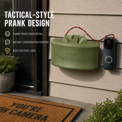Funny Mine Prop Doorbell Prank Cover Sign