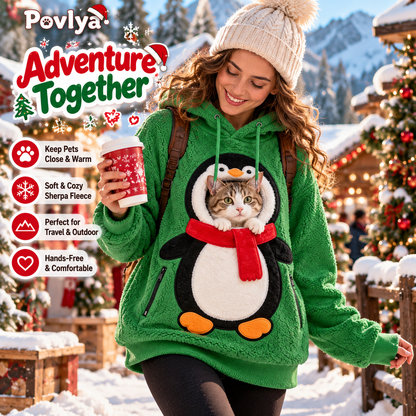 🎄 Christmas Pet Carrier Jumpsuit ✨ Keep Your Furry Friend Close This Holiday!