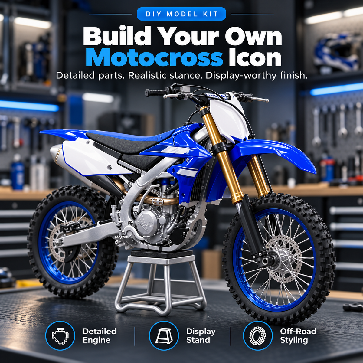 🏁 DIY Motocross Dirt Bike Model Kit 🏍️ Build Your Own Off-Road Legend!