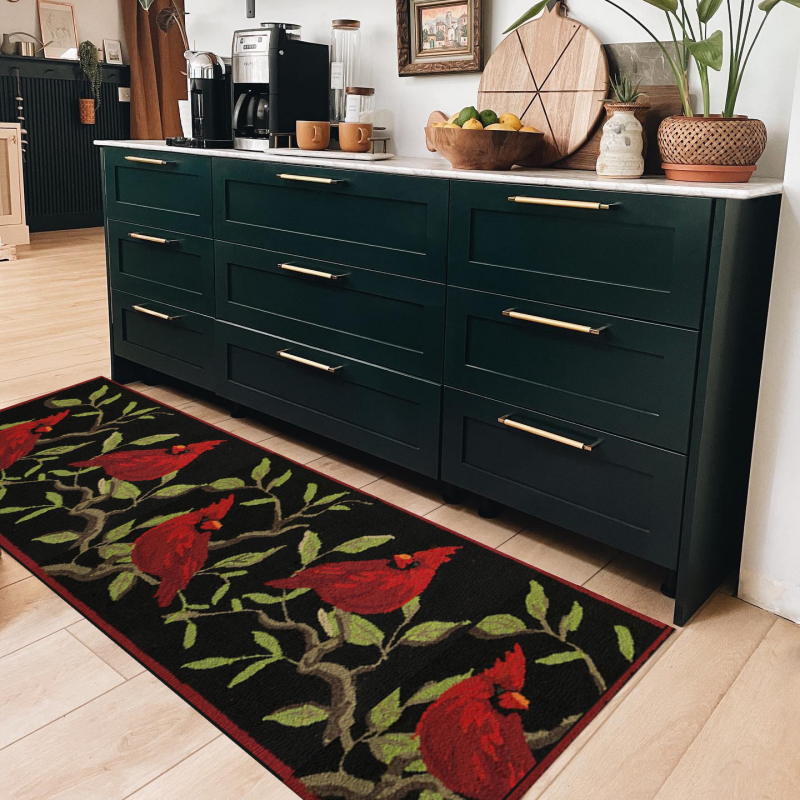Retro American Cardinal Rug