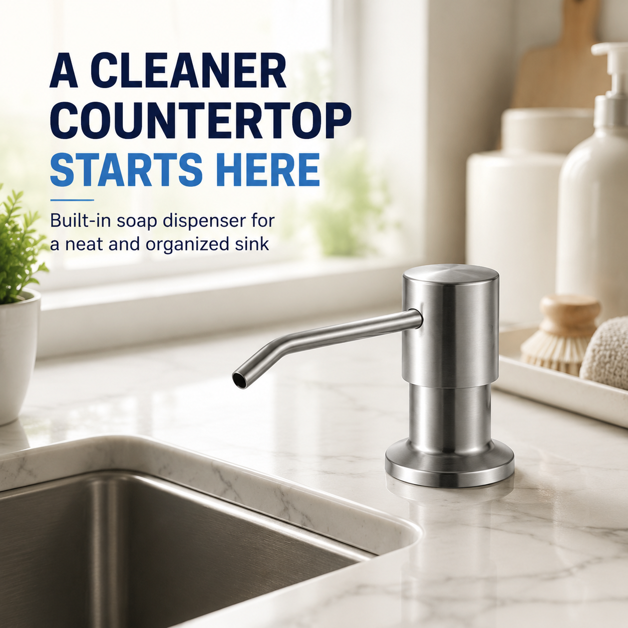 🧽 Built in Kitchen Sink Soap Dispenser Extension Tube Kit with Check Valve 💧