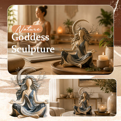 🌿 Serene Goddess of Nature Sculpture – Earth Peace Statue 🧘