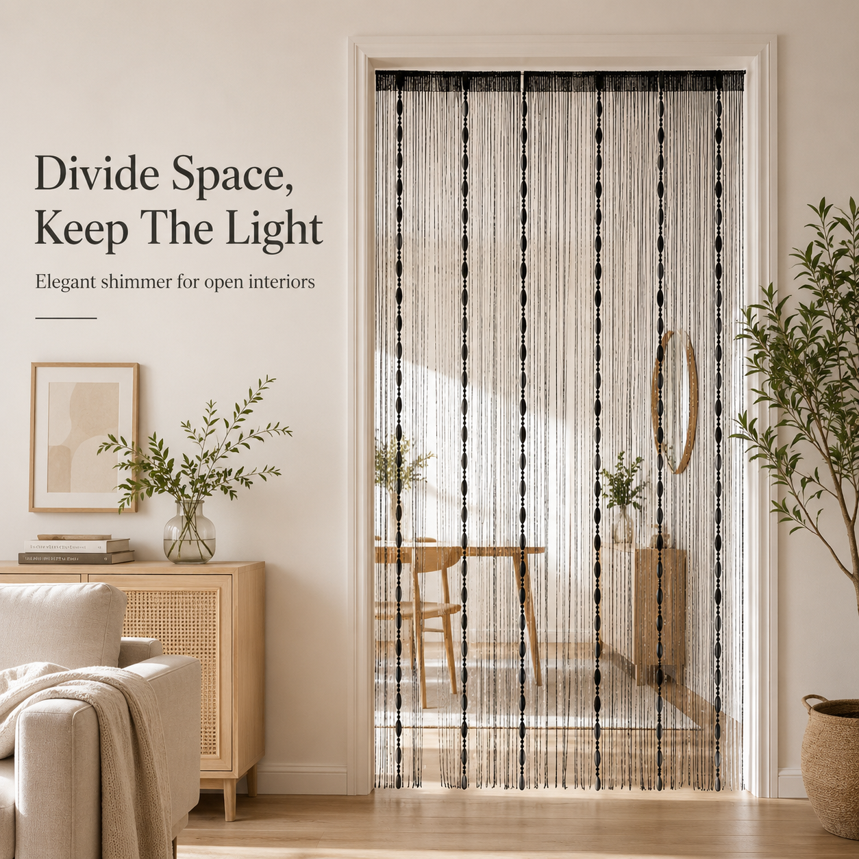 ✨ Elegant Beaded String Door Curtain 🚪