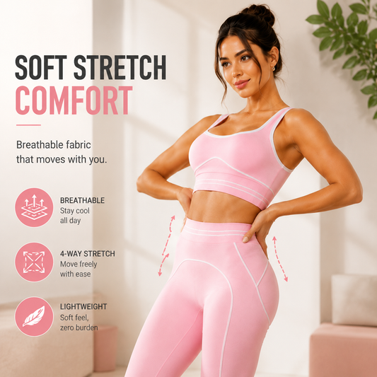 💗 Sculpt Seamless High-Waist Set | Butt Lift Gym Outfit ✨ | Squat Proof Workout Wear