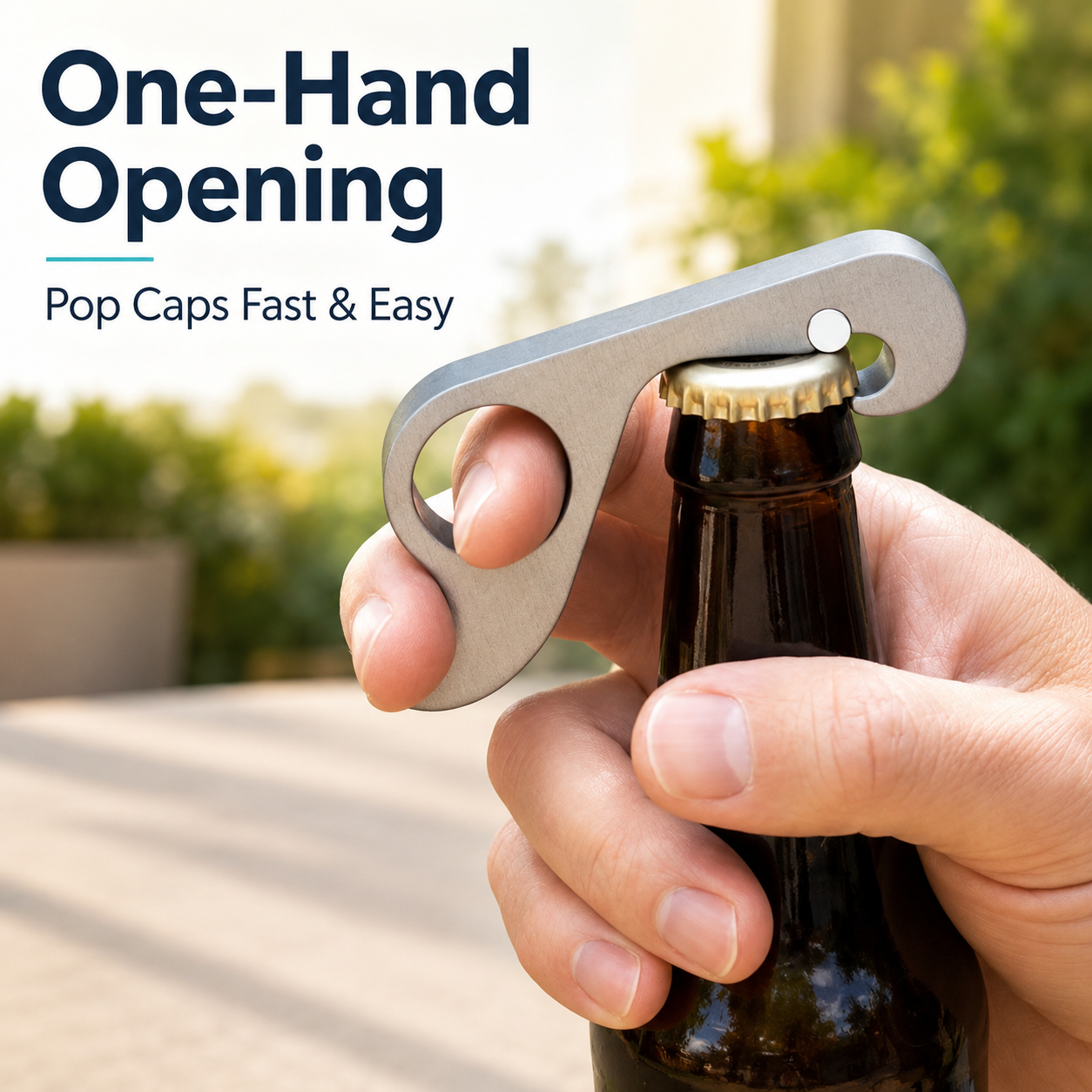 🍻 One-Hand Magnetic Bottle Opener – Easy Pop Cap Catcher for BBQs, Parties & Home Bars