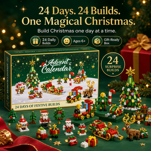 🎄 24-Day Christmas Building Blocks Advent Calendar Gift Set 🎅