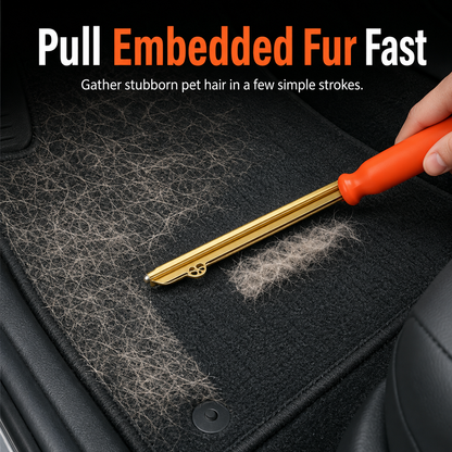 🐾 Reusable Manual Pet Hair Scraper Tool for Car Mats & Carpets 🧹