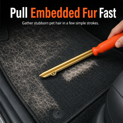 🐾 Reusable Manual Pet Hair Scraper Tool for Car Mats & Carpets 🧹