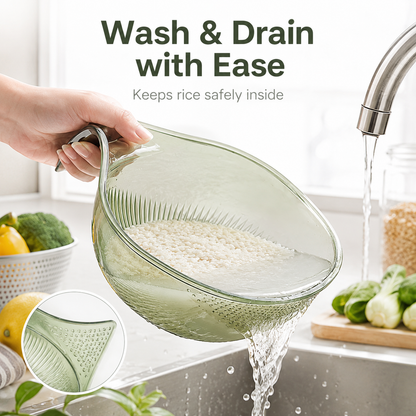 ✨All-in-One Kitchen Strainer – Wash Rice, Fruits & Veggies in Seconds 💧🥗🍚