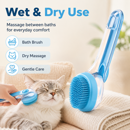 🐶 2-in-1 Pet Bath Brush & Shampoo Dispenser 🛁✨